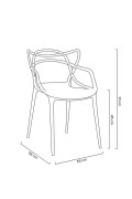 MODESTO krzesło HILO szare - polipropylen - Modesto Design