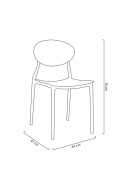 Krzesło MODESTO  FLEX szare - polipropylen - Modesto Design