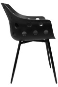 Krzesło JASON czarne - polipropylen, metal - King Home