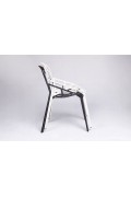 Krzesło SPLIT PREMIUM czarne - aluminium, nogi czarne - King Home