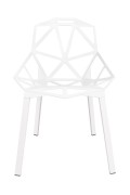 Krzesło SPLIT PREMIUM białe - aluminium, nogi białe - King Home