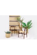 Krzesło WISHBONE ciemny brąz - drewno bukowe, naturalne włókno - King Home