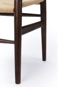 Krzesło WISHBONE ciemny brąz - drewno bukowe, naturalne włókno - King Home