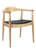 Krzesło KENNEDY naturalne - drewno jesion, ekoskóra - King Home