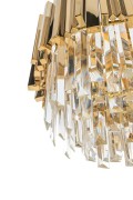 Lampa wisząca IMPERIAL LONG GOLD 90 - stal, kryształ - King Home
