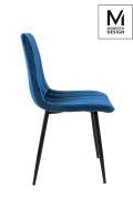 MODESTO krzesło LARA ciemny niebieski - welur, metal - Modesto Design