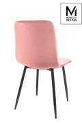 MODESTO krzesło LARA pudrowy róż - welur, metal - Modesto Design