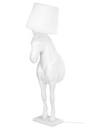 Lampa podłogowa KOŃ HORSE STAND M biała - włókno szklane - King Home
