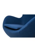 Fotel EGG CLASSIC BLACK atlantycki niebieski.26 - wełna, podstawa czarna - King Home