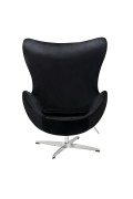 Fotel EGG CLASSIC VELVET czarny - welur, podstawa aluminiowa - King Home