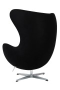 Fotel EGG CLASSIC czarny.30 - wełna, podstawa aluminiowa - King Home