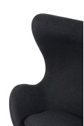 Fotel EGG CLASSIC ciemny szary.5 - wełna, podstawa aluminiowa - King Home
