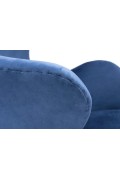 Fotel EGG CLASSIC VELVET granatowy - welur, podstawa aluminiowa - King Home