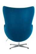 Fotel EGG CLASSIC marynarski niebieski.35 - wełna, podstawa aluminiowa - King Home