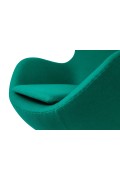 Fotel EGG CLASSIC BLACK szmaragdowy zielony.41 - wełna, podstawa czarna - King Home