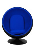 Fotel BALL BLACK niebieski - King Home