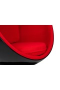 Fotel BALL BLACK czerwony - King Home