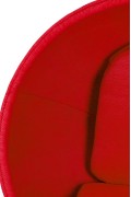 Fotel BALL biało-czerwony - włókno szklane - King Home