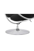 Fotel BUBBLE STAND 2 poduszka czarna - akryl, chrom, wełna - King Home
