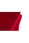 Fotel SWAN WOOL PREMIUM czerwony - wełna, podstawa stal - King Home