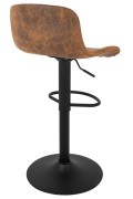 Krzesło barowe STOR PU regulowane brązowe - King Home