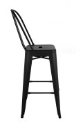Krzesło barowe TOWER BIG BACK 76 czarne - King Home