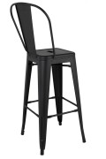 Krzesło barowe TOWER BIG BACK 66 czarne - King Home
