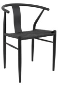 Krzesło WISHBONE METAL czarne - King Home