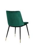 Krzesło DIEGO zielone - welur, podstawa czarno złota - King Home