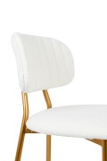 Krzesło barowe FABIOLA BOUCLE białe - King Home