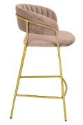 Krzesło barowe MARGO 65 khaki / beżowe - King Home