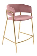 Krzesło barowe DELTA 65 różowe - King Home
