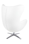 Fotel EGG SZEROKI PU biały - King Home