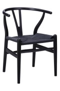 Krzesło WISHBONE czarne - drewno bukowe, czarne włókno - King Home