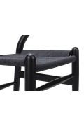 Krzesło WISHBONE czarne - drewno bukowe, czarne włókno - King Home