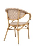 Krzesło CAFE BISTRO PARIS ARM jasnobrązowe rattan - King Home