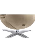 Fotel EGG SZEROKI VELVET khaki - King Home