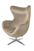 Fotel EGG SZEROKI VELVET khaki - King Home