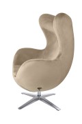 Fotel EGG SZEROKI VELVET khaki - King Home