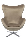 Fotel EGG SZEROKI VELVET khaki - King Home