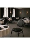 Krzesło bankietowe / konferencyjne HEBE czarne - King Home