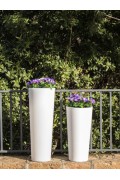 NEW GARDEN donica FICUS 60 SOLAR & BATTERY biała - New Garden