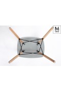 MODESTO stołek BORD szary - polipropylen, podstawa bukowa - Modesto Design