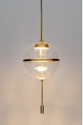 Lampa wisząca CHAPLIN 300 mosiądz - LED, szkło - King Home
