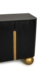 Komoda ORGANIC czarna / złota / drewno - MaMaison