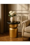 Stolik LEONARDO czarny / złoty - MaMaison