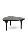 Stolik kawowy LAMINAR czarny / drewno - MaMaison