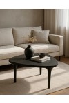 Stolik kawowy LAMINAR czarny / drewno - MaMaison