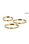 Lampa wisząca RING 40 + 60 + 60 złota na jednej podsufitce - Moosee