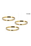 Lampa wisząca RING 60 + 60 + 60 złota na jednej podsufitce - Moosee